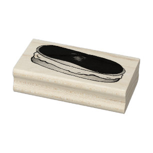 Chocolade Custard Eclair Franse gebitsstempel Rubberstempel