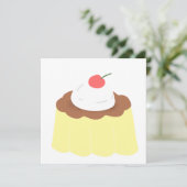 Chocolade Custard Pudding Dessert Cadeau Kaart (Staand voorkant)