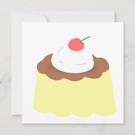 Chocolade Custard Pudding Dessert Cadeau Kaart (Voorkant)