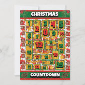 Chocolade Dachshund Countdown Kerstmis Advent Feestdagenkaart (Voorkant)
