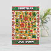 Chocolade Dachshund Countdown Kerstmis Advent Feestdagenkaart (Staand voorkant)
