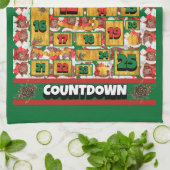 Chocolade Dachshund Countdown Kerstmis Advent Theedoek (Gevouwen)