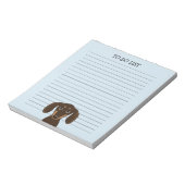 Chocolade Dachshund Cute Wiener Hondenliefhebber,  Notitieblok (Linkerzijde)