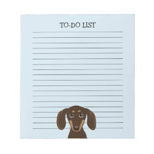 Chocolade Dachshund Cute Wiener Hondenliefhebber,  Notitieblok