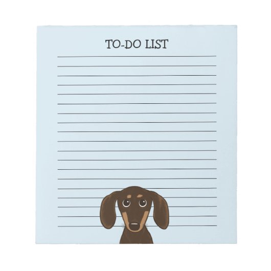 Chocolade Dachshund Cute Wiener Hondenliefhebber,  Notitieblok (Voorkant)