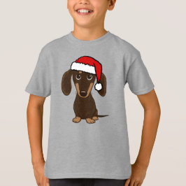 Chocolade Dachshund Santa Leuke Wiener Hond T-shirt