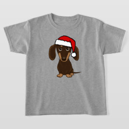 Chocolade Dachshund Santa Leuke Wiener Hond T-shirt
