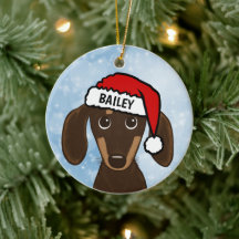 Chocolade Dachshund Santa Wiener Hond Aangepaste n