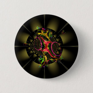 Chocolade Decadence Colorful Fractal Geometric Art Ronde Button 5,7 Cm