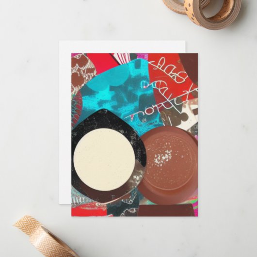 Chocolade Dekskaarten Notitiekaartje (Voorkant / Achterkant in situ)