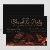 Chocolade Dessert Party Kaart (Voorkant / Achterkant)