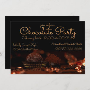 Chocolade Dessert Party Kaart