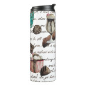 Chocolade dessert snoep warme cacao script thermosbeker (Gedraaid links)