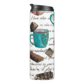 Chocolade dessert snoep warme cacao script thermosbeker (Geroteerd rechts)