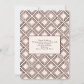 Chocolade Diamant Patroon Vakantiekaart (Achterkant)