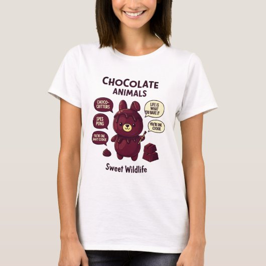 Chocolade Dieren Chocoholic T-shirt (Voorkant)