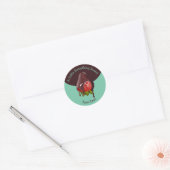 Chocolade Dip Aardbei Alleen Iets Slecht Munt Ronde Sticker (Envelop)