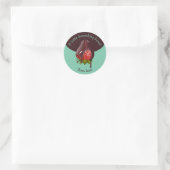 Chocolade Dip Aardbei Gewoon Iets Zoets Mint Ronde Sticker (Tas)
