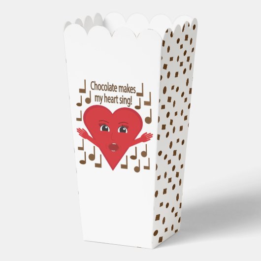 Chocolade doet mijn hart zingen! zingend hart bedankdoosjes (Achterkant)
