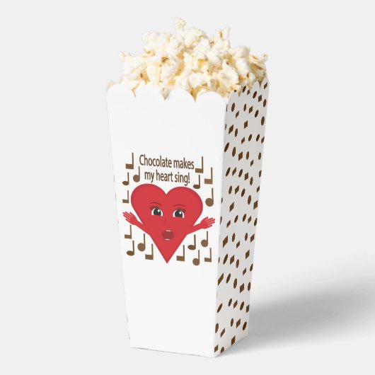 Chocolade doet mijn hart zingen! zingend hart bedankdoosjes (Popped)