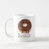 Chocolade Donut Aangepaste naam Koffie Koffiemok (Links)
