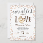 Chocolade Donut Baby Sprinkle Feest Uitnodiging (Voorkant)