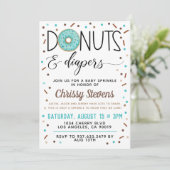 Chocolade Donut Baby Sprinkle Shower - Uitnodiging (Staand voorkant)