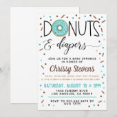 Chocolade Donut Baby Sprinkle Shower - Uitnodiging (Voorkant / Achterkant)