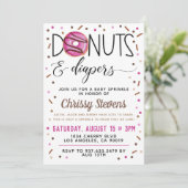 Chocolade Donut Baby Sprinkle Shower - Uitnodiging (Staand voorkant)