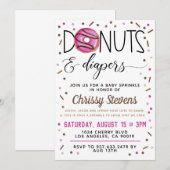 Chocolade Donut Baby Sprinkle Shower - Uitnodiging (Voorkant / Achterkant)