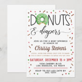 Chocolade Donut Baby Sprinkle Shower - Uitnodiging (Voorkant / Achterkant)