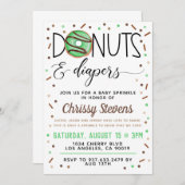 Chocolade Donut Baby Sprinkle Shower - Uitnodiging (Voorkant / Achterkant)