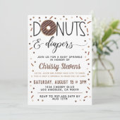 Chocolade Donut Baby Sprinkle Shower - Uitnodiging (Staand voorkant)