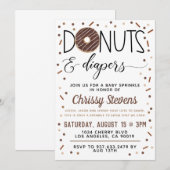 Chocolade Donut Baby Sprinkle Shower - Uitnodiging (Voorkant / Achterkant)