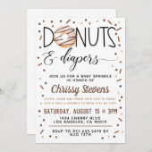 Chocolade Donut Baby Sprinkle Shower - Uitnodiging (Voorkant / Achterkant)