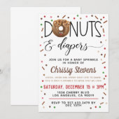 Chocolade Donut Baby Sprinkle Shower - Uitnodiging (Voorkant / Achterkant)