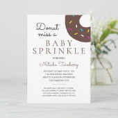 Chocolade Donut Baby Strooi Neutraal Baby shower Kaart (Staand voorkant)