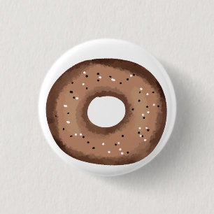 Chocolade Donut Cadeau Voor Foodie Ronde Button 3,2 Cm