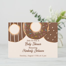 Chocolade Donut Delight Baby Shower Kaart
