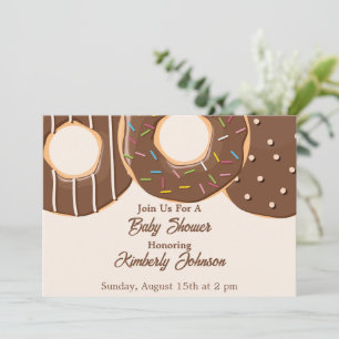 Chocolade Donut Delight Baby Shower Kaart