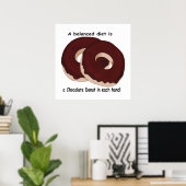 Chocolade Donut Diet Print (Thuiskantoor)