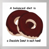 Chocolade Donut Diet Print (Voorkant)