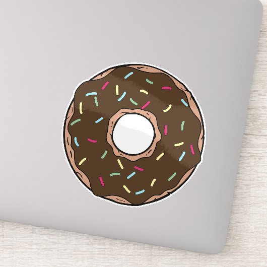 Chocolade Donut, Doughnut, Glaze, Icing, Sprinkles Sticker (Detail)