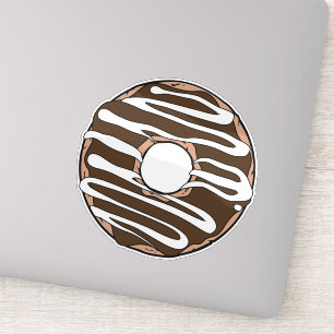 Chocolade Donut, Doughnut, Iceren, Bevroren, Glaze Sticker
