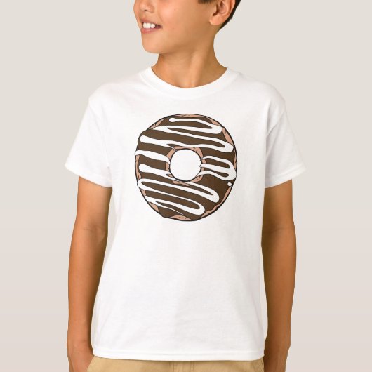 Chocolade Donut, Doughnut, Iceren, Bevroren, Glaze T-shirt (Voorkant)