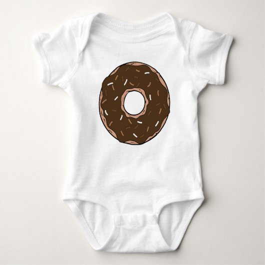 Chocolade Donut, Doughnut, Icing, Glaze, Sprinkles Romper (Voorkant)