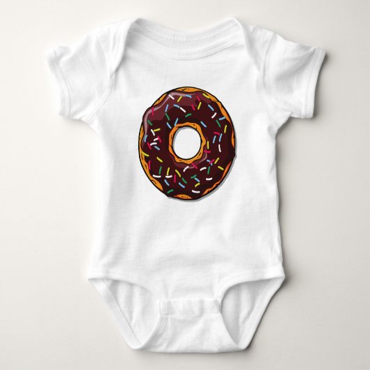 Chocolade Donut, Doughnut, Icing, Sprinkles, Glaze Romper (Voorkant)