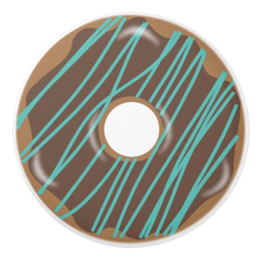 Chocolade Donut Doughnut Kabinet Knob Drawer Pull Keramische Knop (Voorkant)
