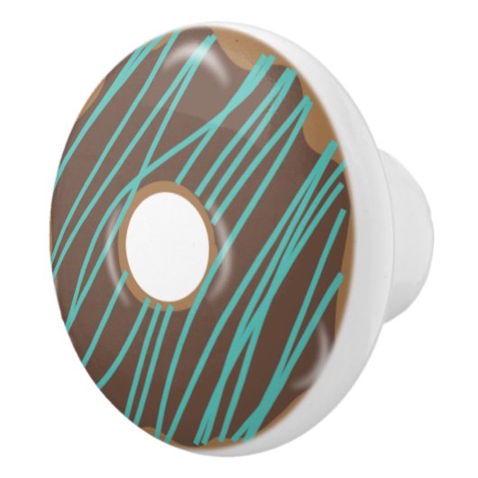 Chocolade Donut Doughnut Kabinet Knob Drawer Pull Keramische Knop (Rechts)