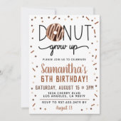 Chocolade Donut Groeit Birthday Invitation Kaart (Voorkant)